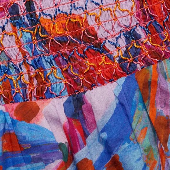 FARM RIO Colorful Bananas Puff Sleeve Maxi Dress - Picture 4 of 10